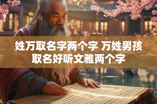姓万取名字两个字 万姓男孩取名好听文雅两个字