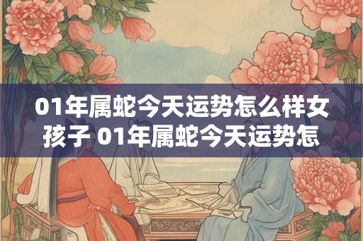 01年属蛇今天运势怎么样女孩子 01年属蛇今天运势怎么样女孩子命运如何
