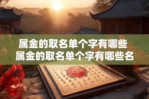 属金的取名单个字有哪些 属金的取名单个字有哪些名字