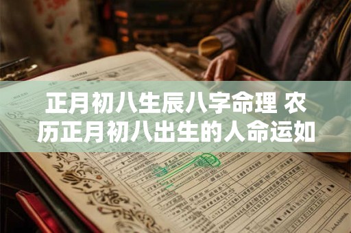 正月初八生辰八字命理 农历正月初八出生的人命运如何