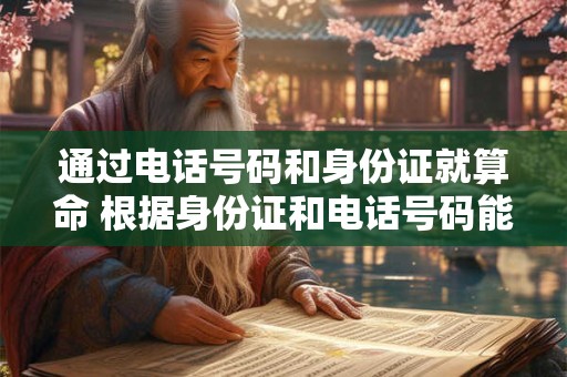 通过电话号码和身份证就算命 根据身份证和电话号码能查出哪些信息
