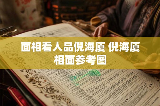 面相看人品倪海厦 倪海厦相面参考图