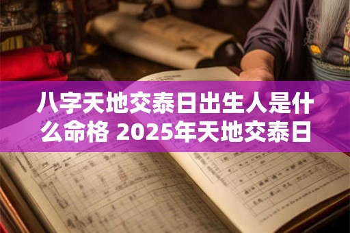 八字天地交泰日出生人是什么命格 2025年天地交泰日是哪天