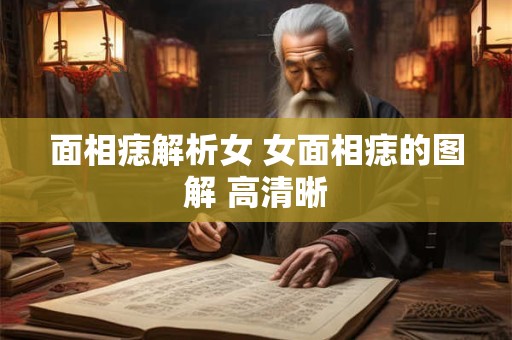 面相痣解析女 女面相痣的图解 高清晰