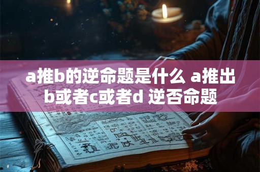 a推b的逆命题是什么 a推出b或者c或者d 逆否命题