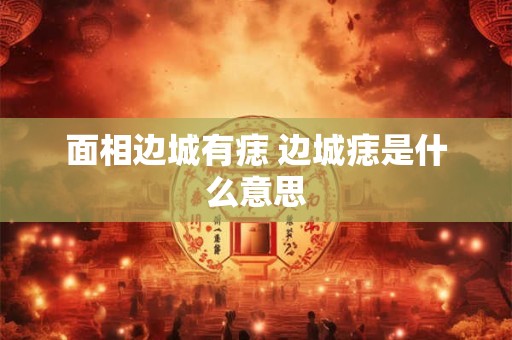 面相边城有痣 边城痣是什么意思