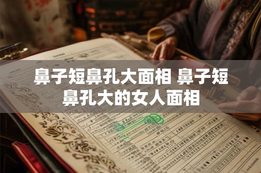 鼻子短鼻孔大面相 鼻子短鼻孔大的女人面相