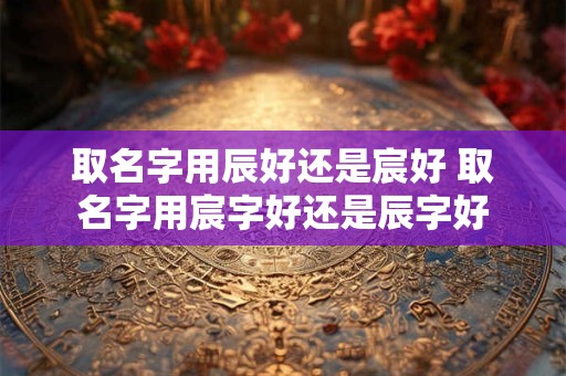 取名字用辰好还是宸好 取名字用宸字好还是辰字好
