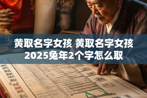 黄取名字女孩 黄取名字女孩2025兔年2个字怎么取