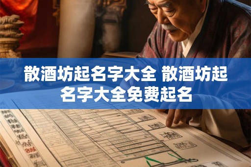 散酒坊起名字大全 散酒坊起名字大全免费起名