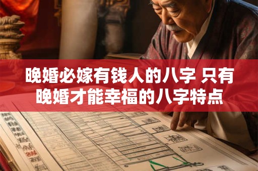 晚婚必嫁有钱人的八字 只有晚婚才能幸福的八字特点