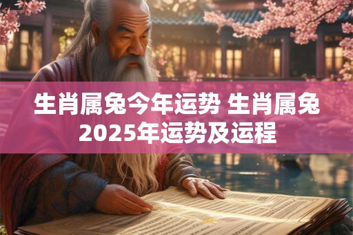 生肖属兔今年运势 生肖属兔2025年运势及运程