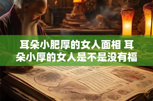 耳朵小肥厚的女人面相 耳朵小厚的女人是不是没有福气