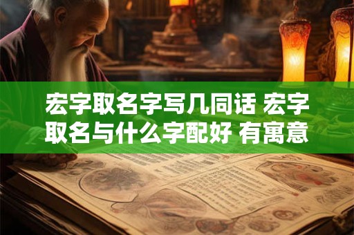 宏字取名字写几同话 宏字取名与什么字配好 有寓意的