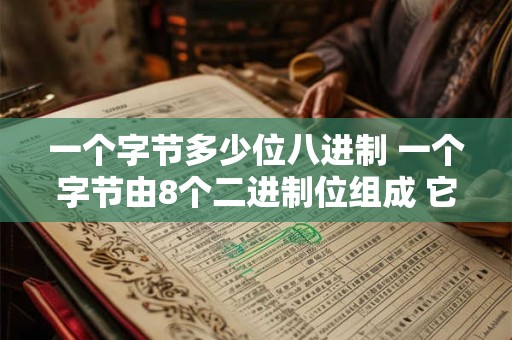 详细阅读:一个字节多少位八进制 一个字节由8个二进制位组成 它所能表示的最大十进制 一个字节多少位八进制 一个字节由8个二进制位组成 它所能表示的最大十进制