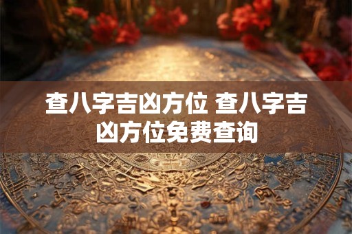 查八字吉凶方位 查八字吉凶方位免费查询 查八字吉凶方位 查八字吉凶方位免费查询