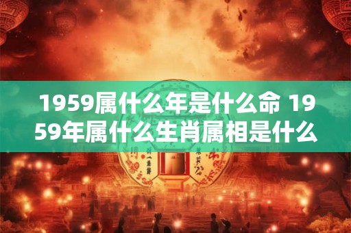 1959属什么年是什么命 1959年属什么生肖属相是什么命