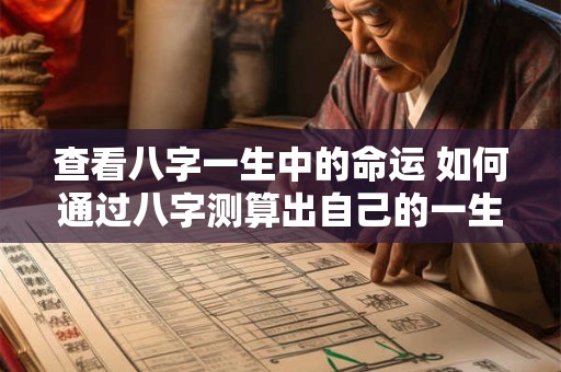 查看八字一生中的命运 如何通过八字测算出自己的一生