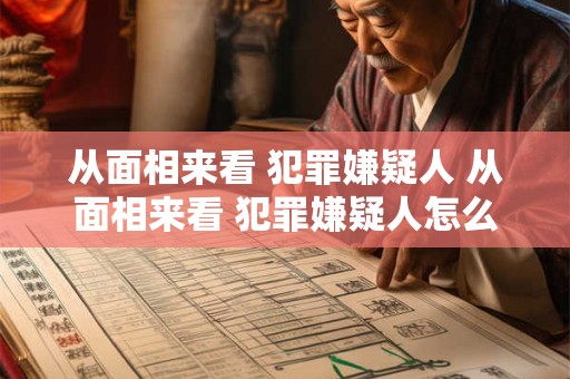 从面相来看 犯罪嫌疑人 从面相来看 犯罪嫌疑人怎么处理