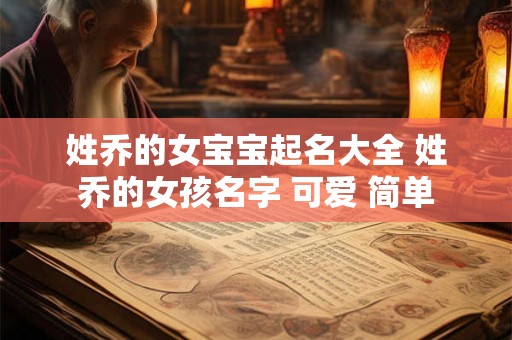 姓乔的女宝宝起名大全 姓乔的女孩名字 可爱 简单