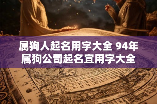 属狗人起名用字大全 94年属狗公司起名宜用字大全