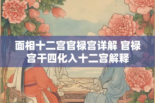 面相十二宫官禄宫详解 官禄宫干四化入十二宫解释