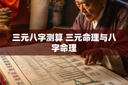 三元八字测算 三元命理与八字命理