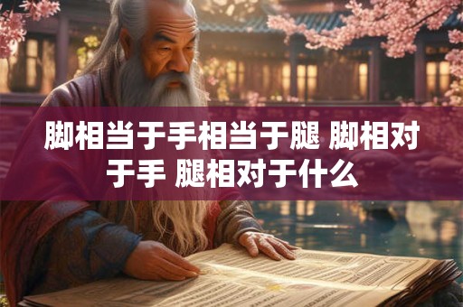 脚相当于手相当于腿 脚相对于手 腿相对于什么