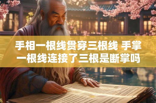手相一根线贯穿三根线 手掌一根线连接了三根是断掌吗