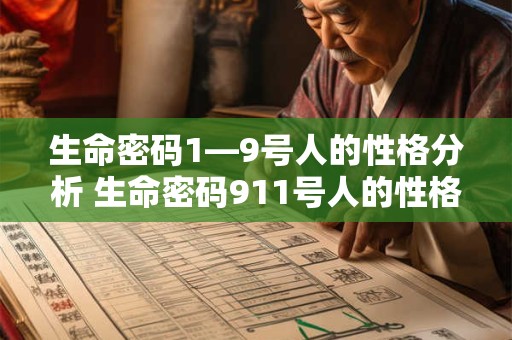 生命密码1—9号人的性格分析 生命密码911号人的性格