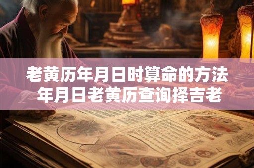 老黄历年月日时算命的方法 年月日老黄历查询择吉老黄历年月日黄历