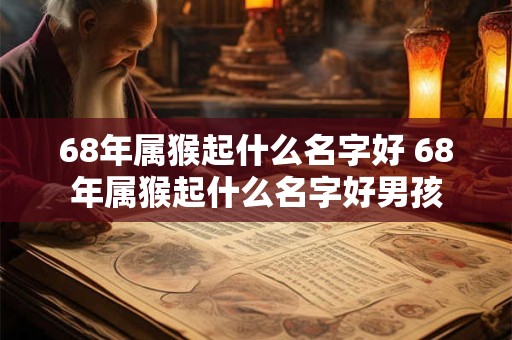 68年属猴起什么名字好 68年属猴起什么名字好男孩