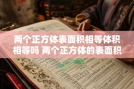 两个正方体表面积相等体积相等吗 两个正方体的表面积相等它们的体积也一定相等判断对错