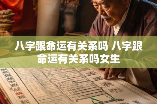 八字跟命运有关系吗 八字跟命运有关系吗女生