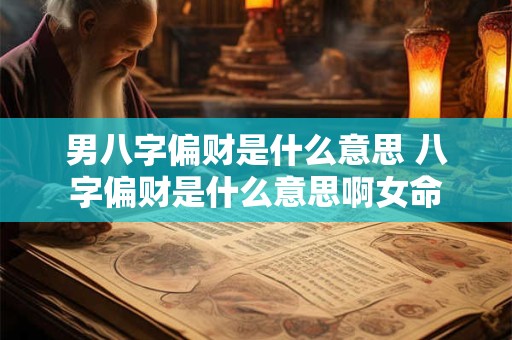 男八字偏财是什么意思 八字偏财是什么意思啊女命