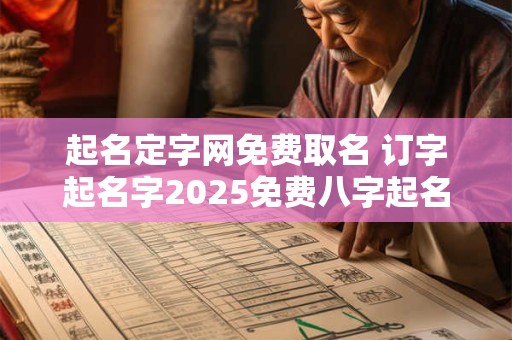 起名定字网免费取名 订字起名字2025免费八字起名