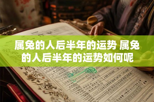属兔的人后半年的运势 属兔的人后半年的运势如何呢