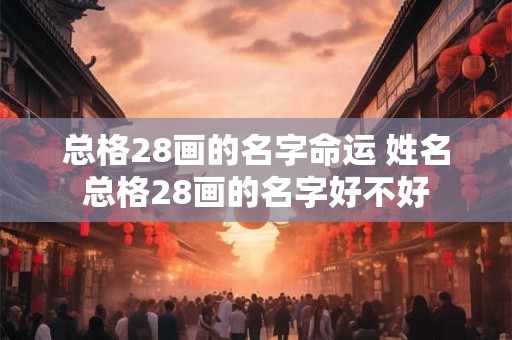 总格28画的名字命运 姓名总格28画的名字好不好