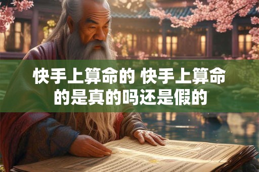 快手上算命的 快手上算命的是真的吗还是假的