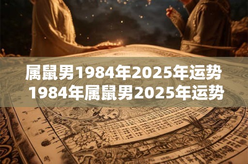 属鼠男1984年2025年运势 1984年属鼠男2025年运势84年属男2025年全年运势