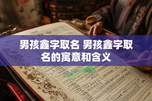 男孩鑫字取名 男孩鑫字取名的寓意和含义