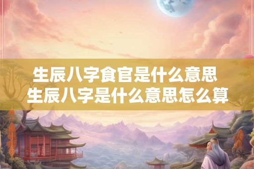 生辰八字食官是什么意思 生辰八字是什么意思怎么算