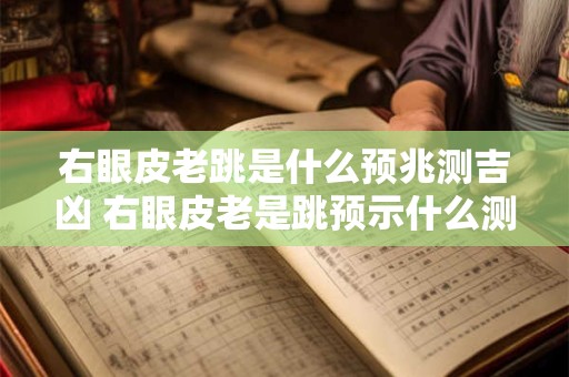 右眼皮老跳是什么预兆测吉凶 右眼皮老是跳预示什么测吉凶