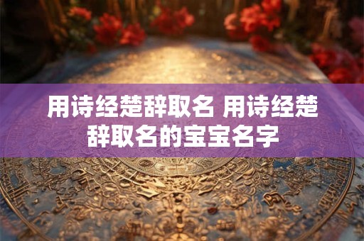 用诗经楚辞取名 用诗经楚辞取名的宝宝名字
