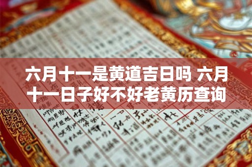 六月十一是黄道吉日吗 六月十一日子好不好老黄历查询