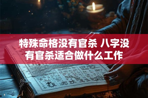 特殊命格没有官杀 八字没有官杀适合做什么工作