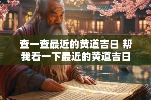 查一查最近的黄道吉日 帮我看一下最近的黄道吉日