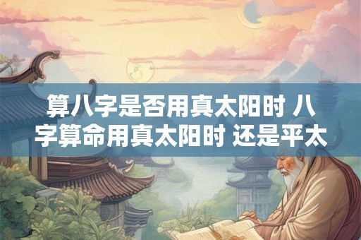算八字是否用真太阳时 八字算命用真太阳时 还是平太阳时