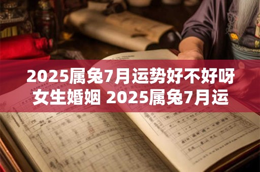 2025属兔7月运势好不好呀女生婚姻 2025属兔7月运势好不好呀女生婚姻怎么样