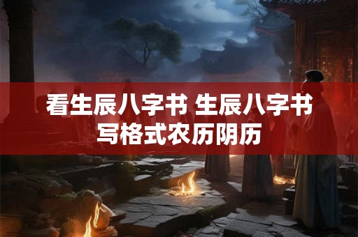 看生辰八字书 生辰八字书写格式农历阴历